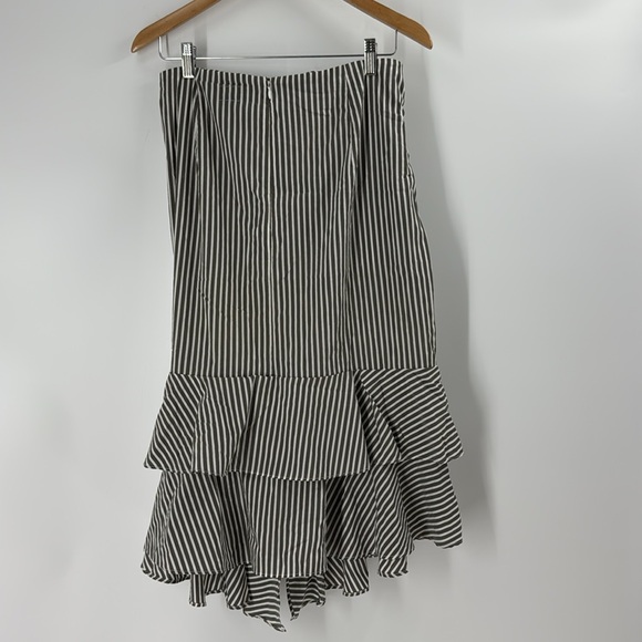 Worthington ruffle cotton blend skirt faux wrap flirty flouncy - Picture 15 of 16